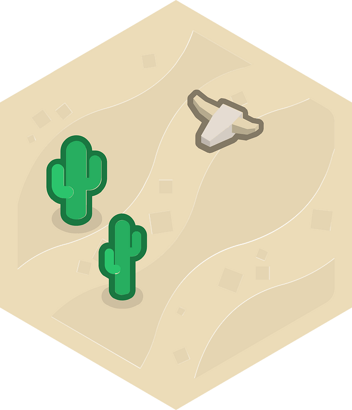 Hexagon beige land