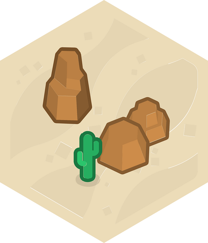 Hexagon beige land