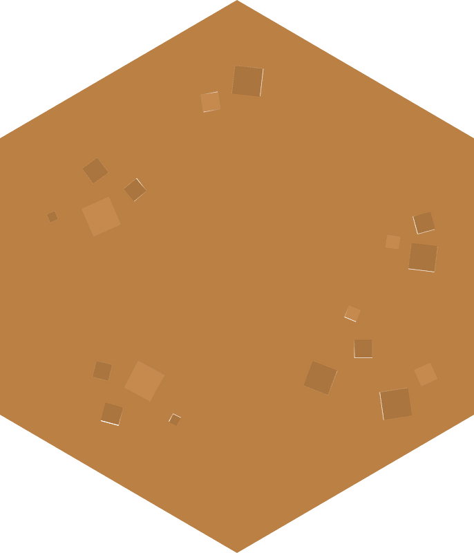 Hexagon brown land