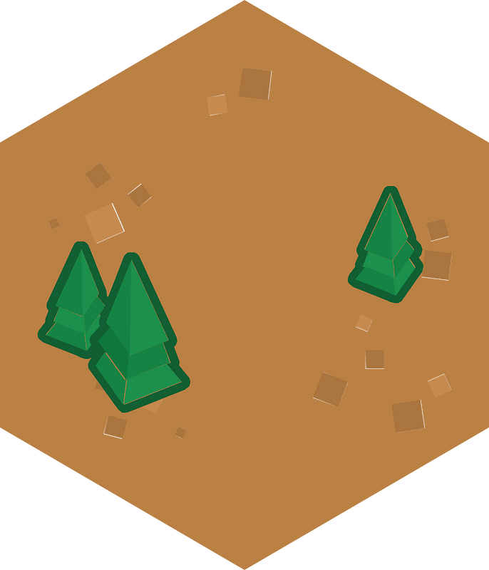 Hexagon brown land