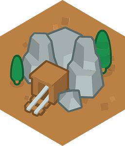 Hexagon built up brown land 14 mine