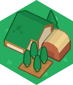 Hexagon built up green land 02 farm