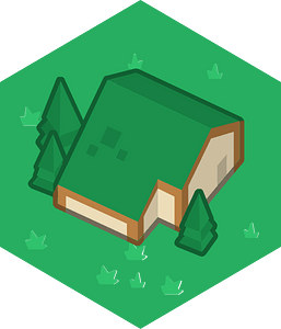 Hexagon built up green land 04 house