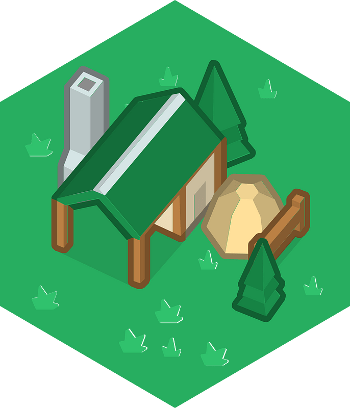 Hexagon built up green land 06 farm
