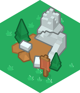 Hexagon built up green land 07 ruins