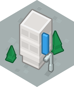 Hexagon built up grey land 02 house
