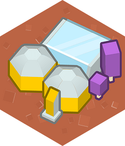 Hexagon built up red land 02 factory