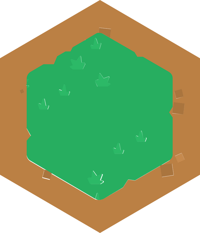Hexagon green land