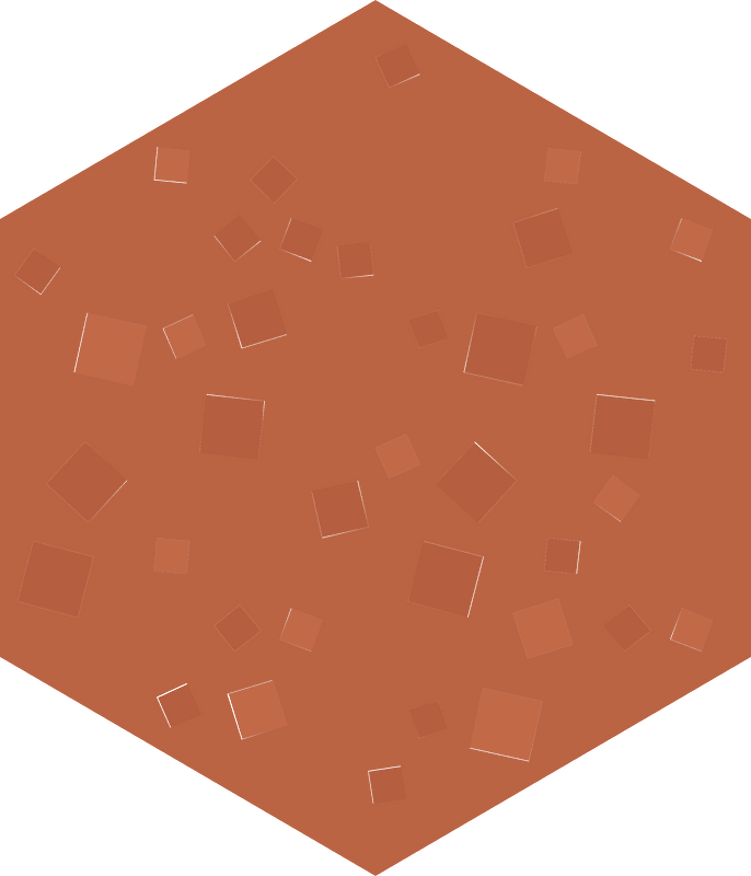Hexagon red land