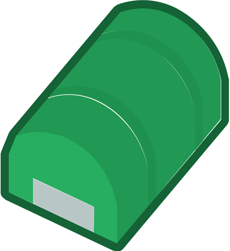 Green isometric building
