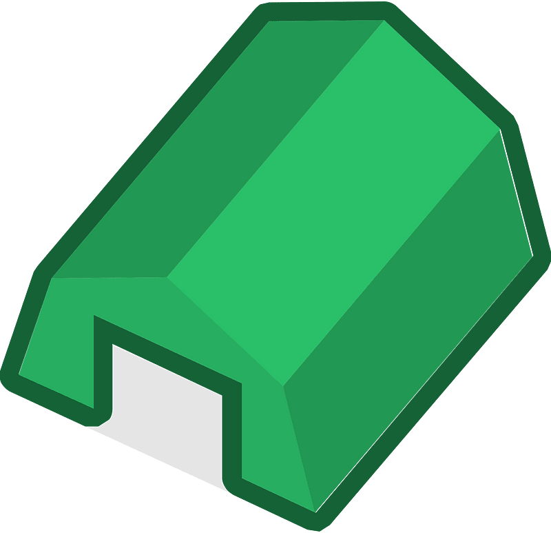 Green isometric building