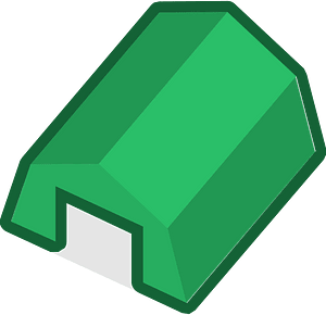 Green isometric building