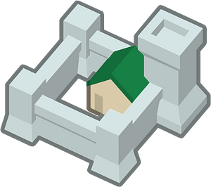 Green isometric building