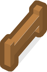Isometric building part 26 fence