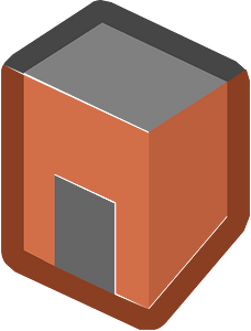 Red isometric building