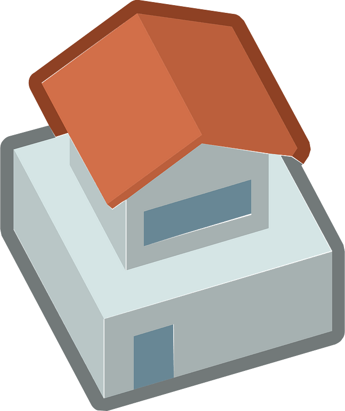 Red isometric building