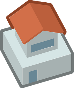 Red isometric building
