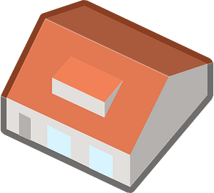 Red isometric building