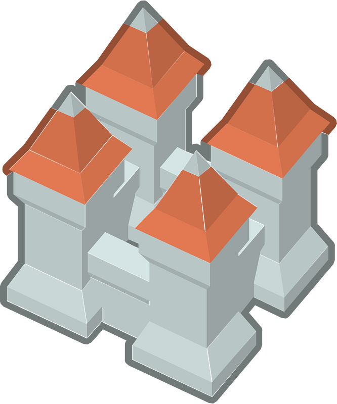Red isometric building