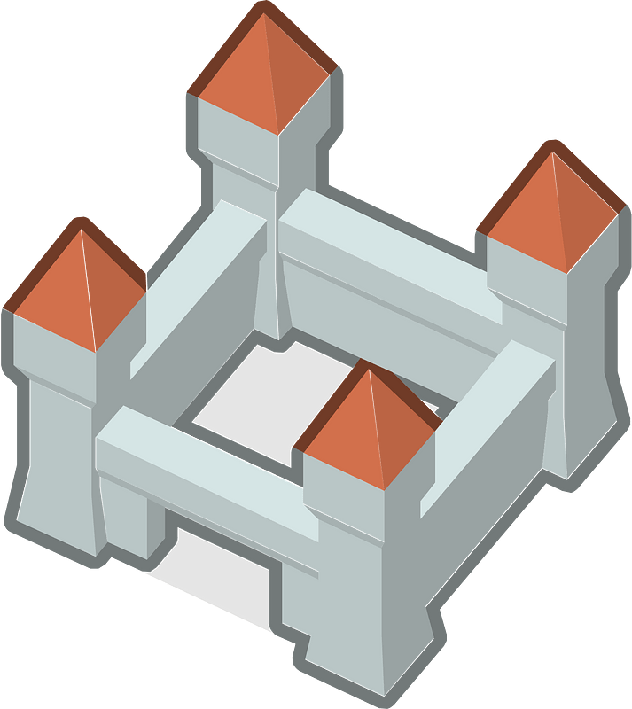 Red isometric building