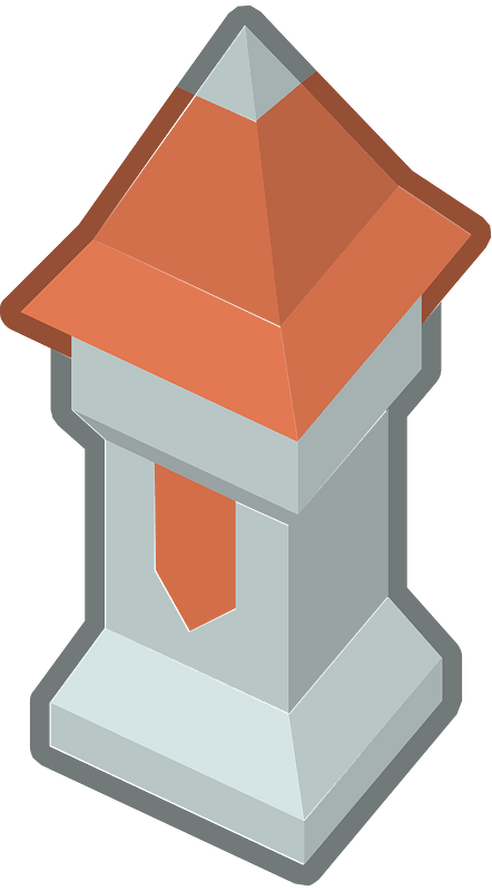 Red isometric building