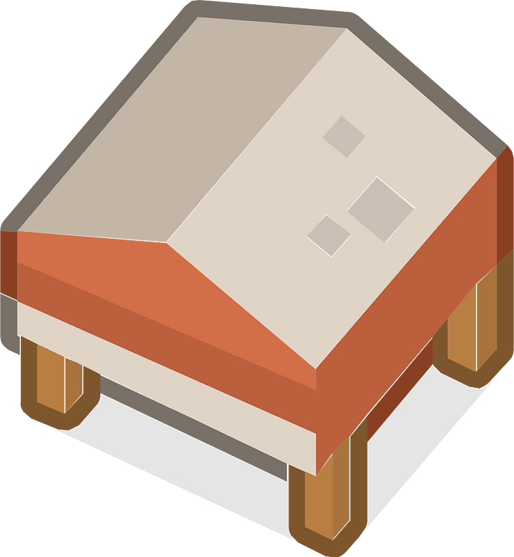 Red isometric building