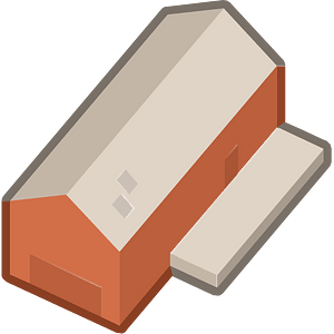 Red isometric building