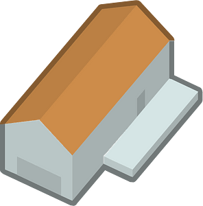 Red isometric building