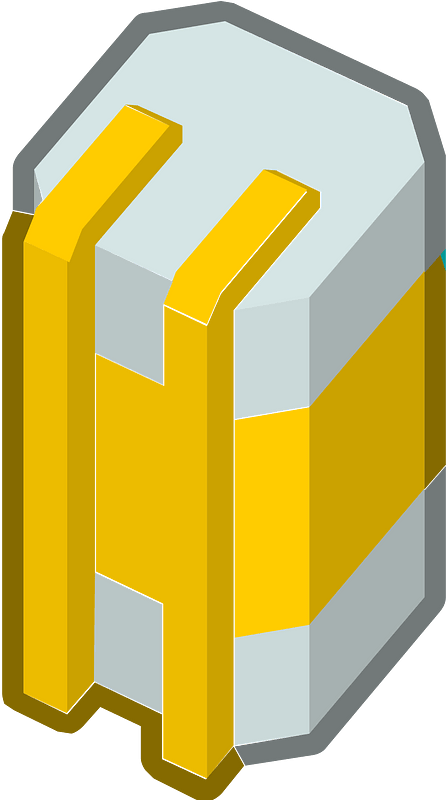 Yellow isometric building