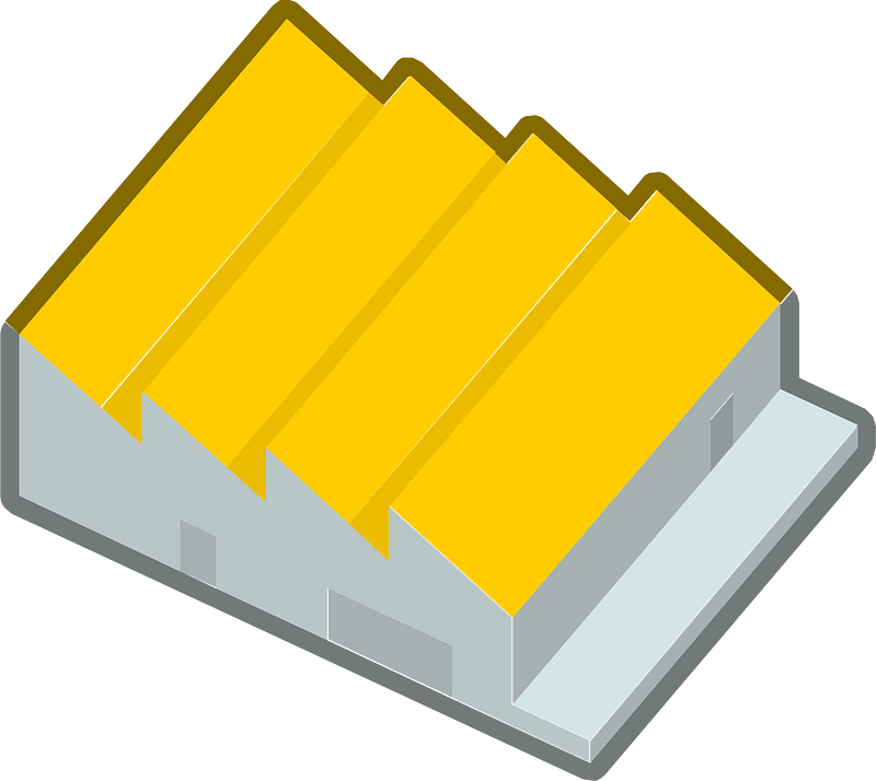 Yellow isometric building