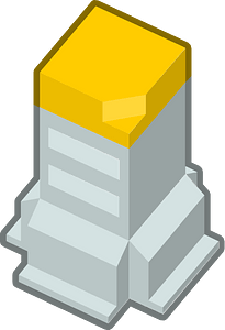 Yellow isometric building