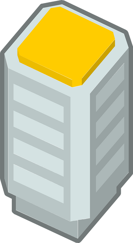 Yellow isometric building