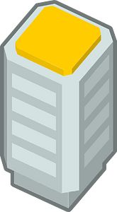 Yellow isometric building