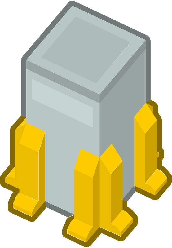 Yellow isometric building