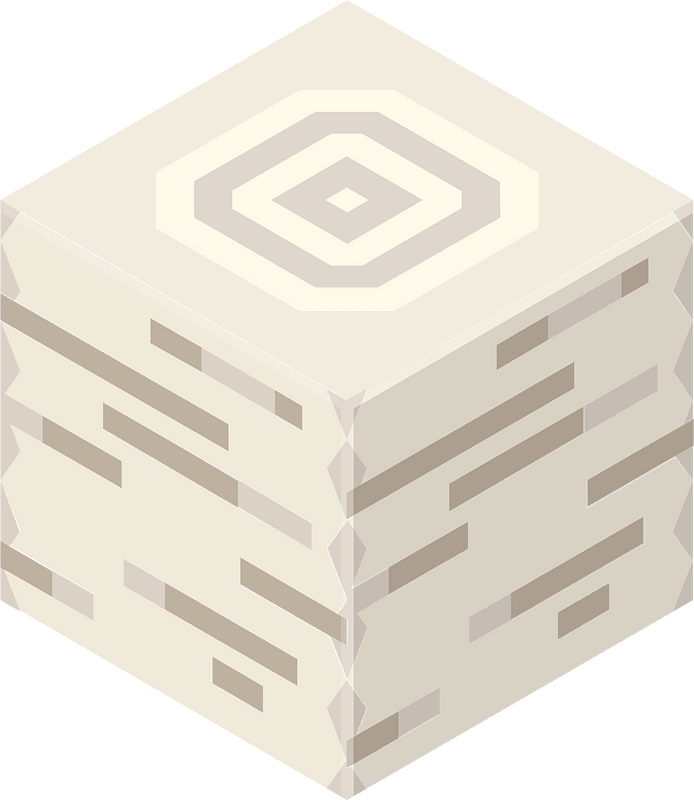 Beige isometric cube