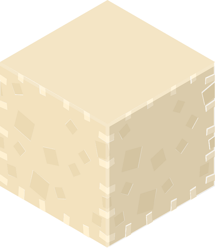 Beige isometric cube 06 bricks