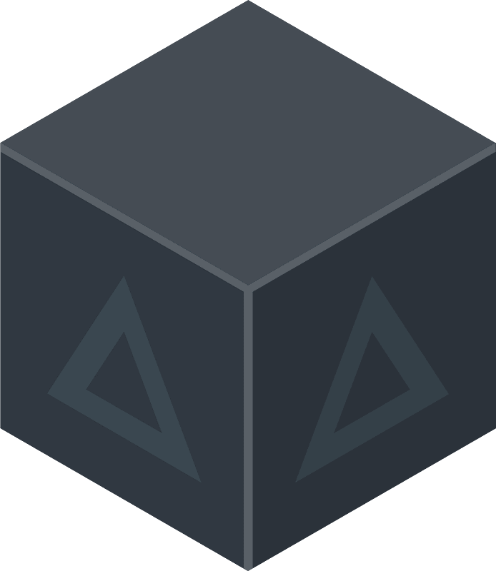 Black isometric cube 02 triangle
