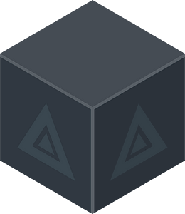 Black isometric cube 03 triangle