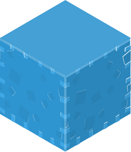 Blue isometric cube 07 bricks