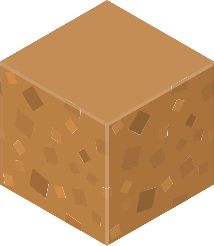 Brown isometric cube