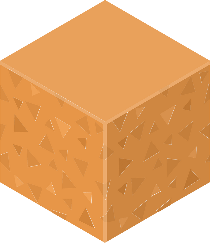 Brown isometric cube
