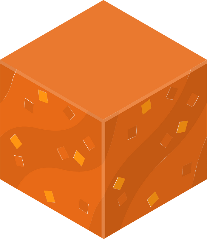 Brown isometric cube