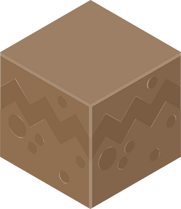 Brown isometric cube