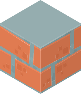 Brown isometric cube 11 bricks