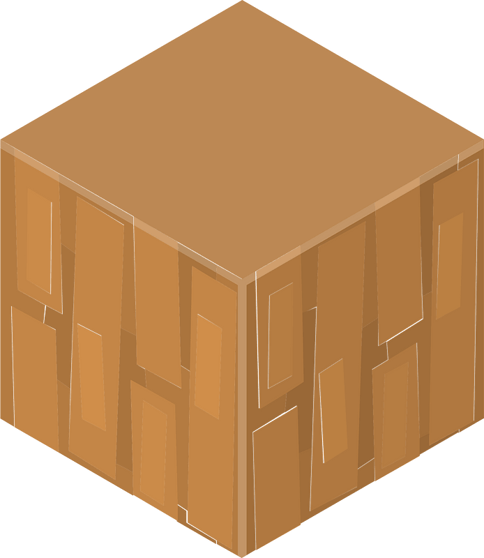 Brown isometric cube 14 bricks