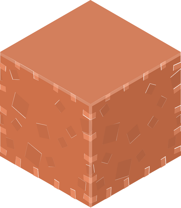 Brown isometric cube 13 bricks