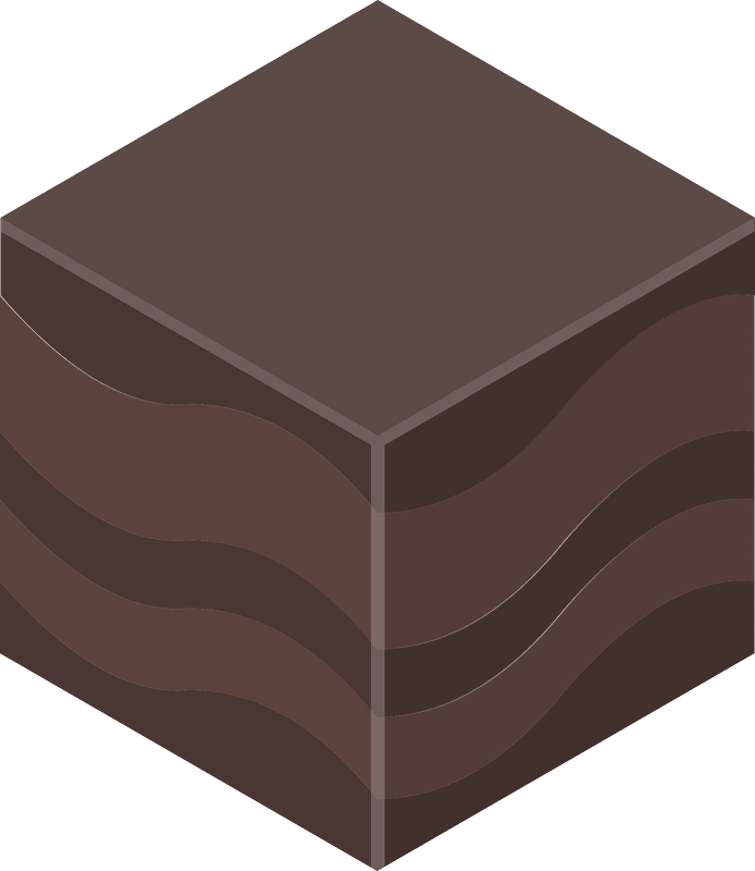 Brown isometric cube 32 dark