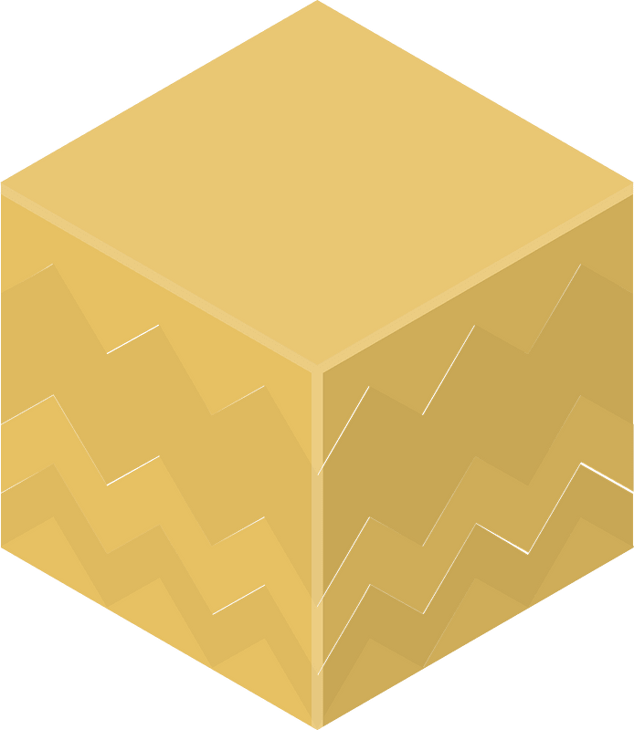 Brown isometric cube
