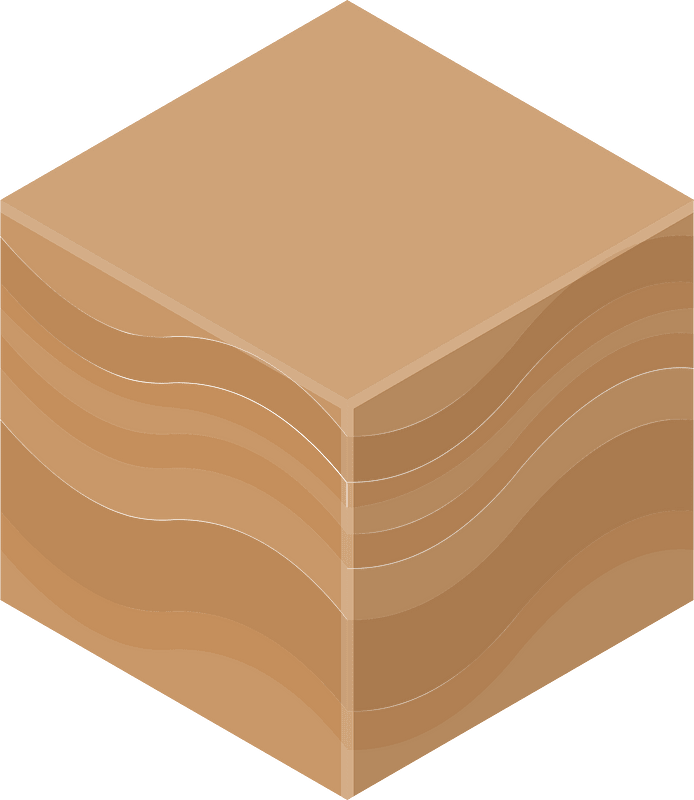Brown isometric cube