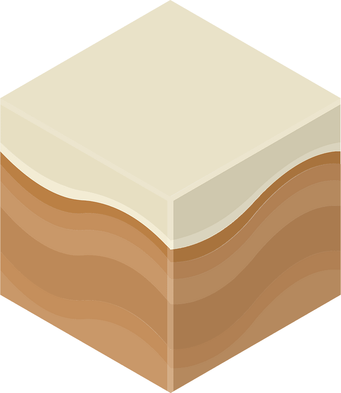 Color terrain isometric cube 08 beige top